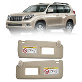 Beige Pair Sun Visor Compatible with 2010-2023 Lexus GX460 2009-2023 Toyota Land Cruiser Prado KDJ155 /KDJ150 Replace# 74320-0G030-A0 74310-0G030-A0